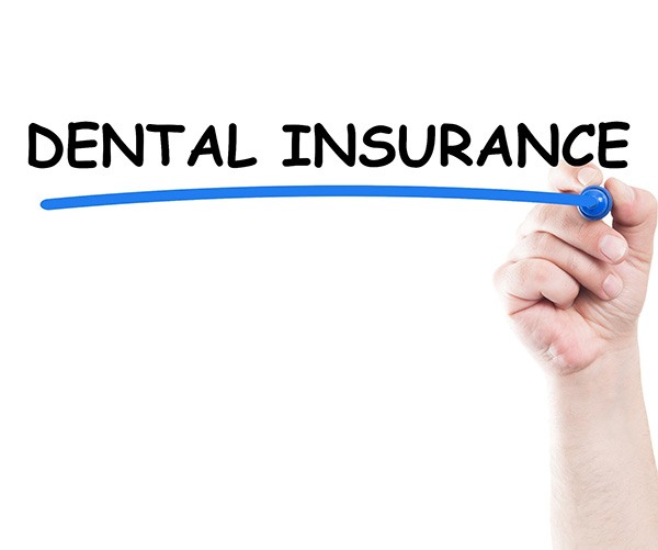 Dental insurance underlined in blue marker